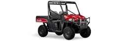 Profile of a red all-terrain buggy.